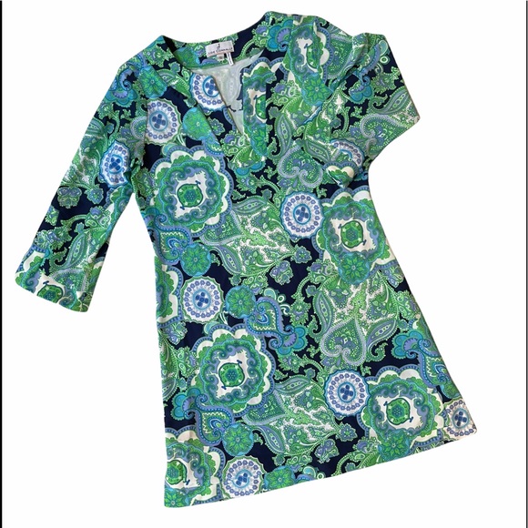 Jude Connally Dresses & Skirts - Jude Connally Holly Dress in Blue & Green Print, S